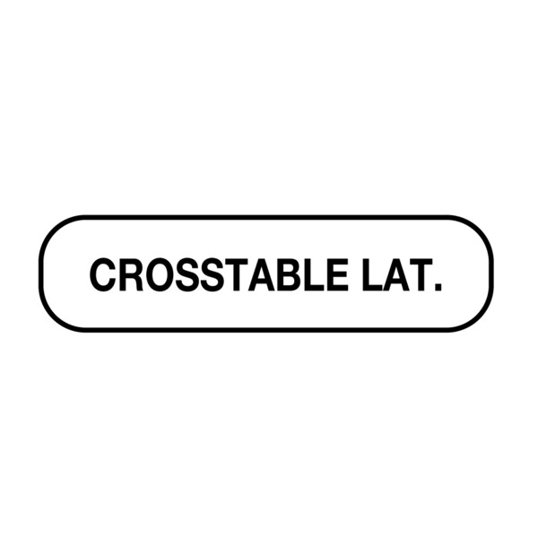 Nevs Information Labels - Crosstable Lat. 5/16" x 1-1/4" White w/Black X-0903 - main